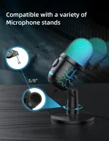 MRSDY V5 RGB USB Gaming Mikrofon – Noise Cancelling, Gain & Mute, PC/Mac/PS5 Uyumlu