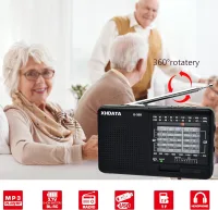 XHDATA D-328 360 derece dönen anteni ve MP3, BL-5C, USB, TF kart, kulaklık özellikleri