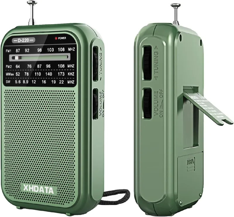 XHDATA D-220 Cep Radyosu – FM/AM/Kısa Dalga, Kalem Pilli