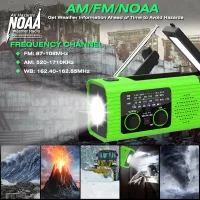 NITIGO 4000mAh Güneş Enerjili El Kranklı Acil Durum Radyosu