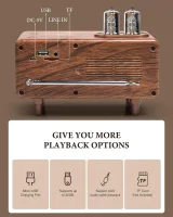 COLSUR Retro Bluetooth Hoparlörlü Vintage FM Radyo