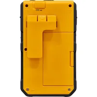 Sangean DT-800 sarı radyonun arkası ve çıkarılabilir kemer klipsi