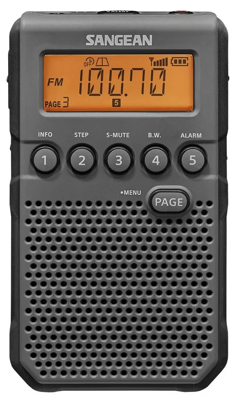 Sangean DT-800 Cep Radyosu (Siyah) – AM/FM, RDS, 45 Hafıza, Şarj Edilebilir