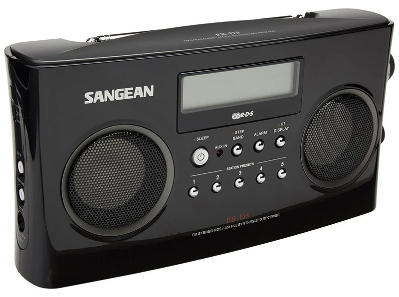 Sangean PR-D5 Taşınabilir Radyo – AM/FM Stereo, RDS, Çift Hoparlör