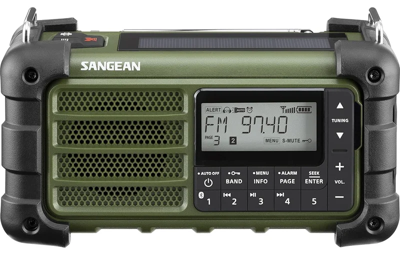 Sangean MMR-99 Acil Durum Radyosu – Güneş Paneli, El Krankı, Bluetooth, IP55