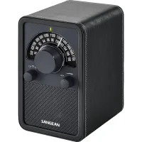 Sangean WR-15 siyah radyo yan görünüm