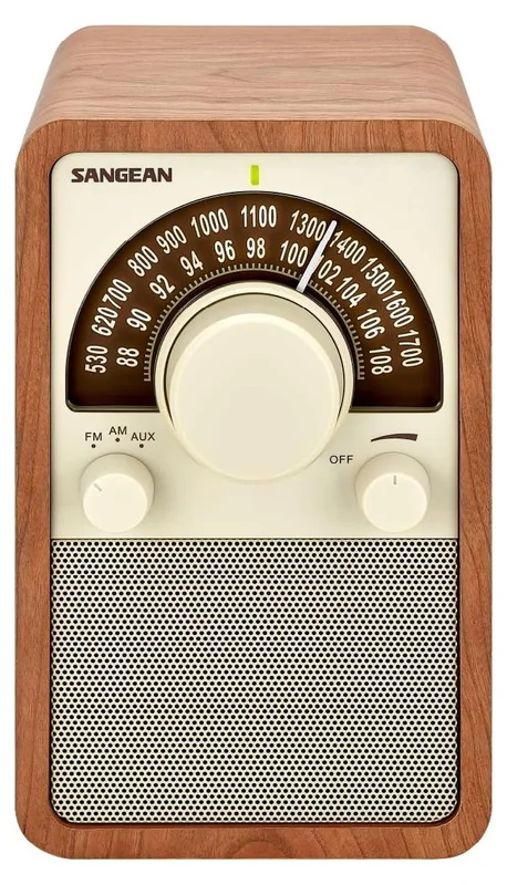 Sangean WR-15 Ahşap Masaüstü Radyo (Ceviz) – AM/FM, AUX Girişli