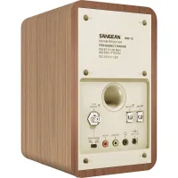 Sangean WR-15 ceviz radyonun ahşap kabini yakın çekim