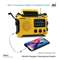 Kaito KA500 sarı radyo USB çıkışından telefon şarj ederken