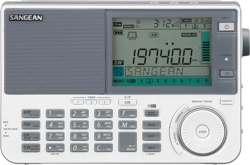 Sangean ATS-909X2 Dünya Radyosu (Beyaz) – SSB, Havacılık Bandı, FM/AM/LW/Kısa Dalga
