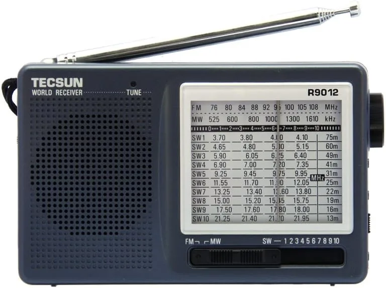 Tecsun R-9012 Analog Kısa Dalga Radyo – FM/AM, 12 Bant, AA Pilli