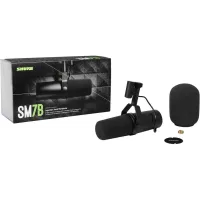 Shure SM7B XLR Stüdyo Mikrofonu – Podcast, Yayın ve Vokal Kayıt için Profesyonel Dinamik Mikrofon
