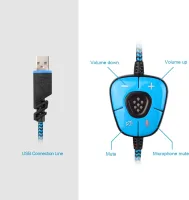 SADES SA902 7.1 USB Gaming Kulaklık Over-Ear Mikrofonlu LED Işıklı